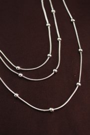 Evimdeyokyok 316L Çelik Gümüş Renk Minimal Topçuk Model Çoklu Kolye Tj-Bko6332