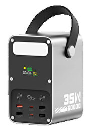 Buti̇k J51 60.000 Mah Di̇ji̇tal Sarj Göstergeli̇ Led Işıklı 35W Pd Powerbank - Gümüş-(5796)