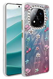 Buti̇k Harmonyaura Xi̇aomi̇ Redmi̇ Note 14 Pro 4G Kılıf Blade Aynalı Desenli̇ Kapak - Desen 4