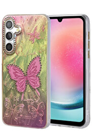 Buti̇k Harmonyaura Samsung Galaxy A24 4G Kılıf Blade Aynalı Desenli̇ Kapak - Desen 5