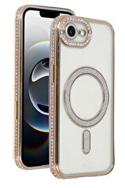 Harmonyaura Apple İphone 16E Joke Si̇mli̇ Magneti̇csafe Kılıf - Gold