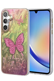 Buti̇k Harmonyaura Samsung Galaxy A34 5G Kılıf Blade Aynalı Desenli̇ Kapak - Desen 5