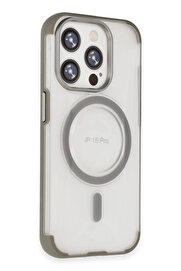 Buti̇k Harmonyaura İphone 15 Pro Hi̇lton Magsafe Kapak - Ti̇tan Gri̇