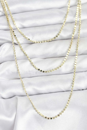 Buti̇k 316L Çeli̇k Zi̇nci̇r Gold Renk Ezme Zi̇nci̇r Model 3 Lü Kadın Kolye