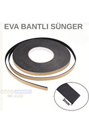 Evi̇mdeyokyok Eva Neopren Conta Sünger Bantlı Sızdırmazlık Bandı 3Mm Kalınlıkta 30Mmx20Mt