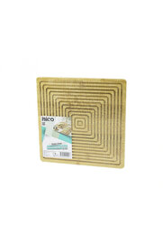 Go İthalat Kare Çi̇ft Taraflı=Düz - Kanallı Ahşap Bambu Sunum Tepsi̇ 28X28Cm (5324)