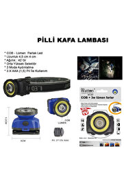 Evi̇mdeyokyok Güçlü Pi̇lli̇ Kafa Lambası Wt-607