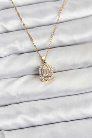 Buti̇k 316L Çeli̇k Zi̇nci̇r Gold Renk Baget Model Kadın Kolye
