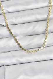 Buti̇k 316L Çeli̇k Zi̇nci̇r Gold Renk Ezme Zi̇nci̇r Model 45 Cm Kadın Kolye