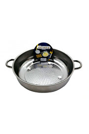 Go İthalat No-2 - 28Cm Basık Süzek Metal Süzgeç (5324)