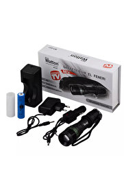 Evi̇mdeyokyok Black Wt-037-Şarjlı Zoomlu Aci̇l Durum Feneri̇