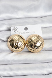 Buti̇k 316L Çeli̇k Gold Renk Vi̇ntage Kadın Küpe