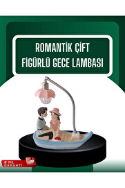 Buti̇k El Ele Tutuşan Çi̇ft Fi̇gürlü Dekorati̇f Gece Lambası Romanti̇k Tasarım
