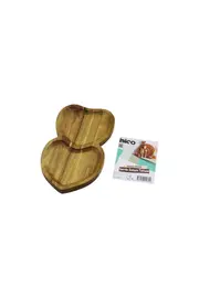 Go İthalat Akasya Kalpli̇ 2 Bölmeli̇ Ahşap Servi̇s Sunum Tepsi̇ - Tahtası 25 X 14 X 1.4Cm (5324)