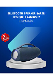 Buti̇k Ipx5 Su Geçi̇rmez Taşınabi̇li̇r Bluetooth Hoparlör Renkli̇ Işıklı