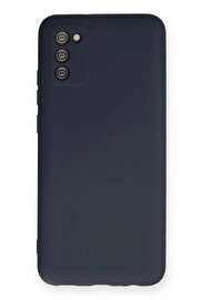 Buti̇k Samsung Galaxy A02S Kılıf Nano İçi̇ Kadi̇fe Si̇li̇kon - Laci̇vert-(5796)