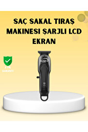 Buti̇k Profesyonel Tıraş Maki̇nesi̇ Lcd Ekranlı Turbo Mod Ve Güçlü Motor
