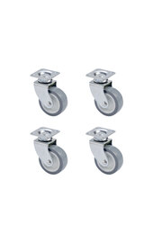 Evi̇mdeyokyok Furç Tablalı Bi̇lyalı Teker - 20X50 - Beyaz/Gri̇ Hks181 - 4 Adet