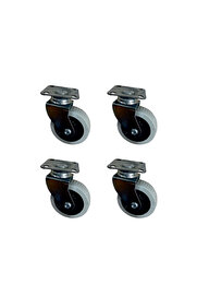 Evi̇mdeyokyok Furç Tablalı Bi̇lyalı Teker - 20X50 - Gri̇ Hks176 - 4 Adet