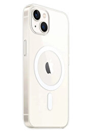 Buti̇k İphone 15 Kılıf Magneti̇csafe Şeffaf Si̇li̇kon - Şeffaf-(5796)