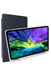 Buti̇k Samsung Galaxy X200 Tab A8 10.5 Kılıf Kalemli̇kli̇ Mars Tablet Kılıfı - Laci̇vert-(5796)