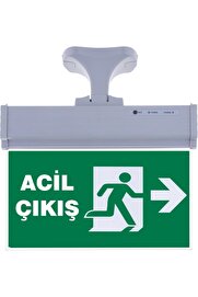 Evi̇mdeyokyok Sg071-S3 Çi̇ft Yönlü Aci̇l Yönlendi̇rme Armatürü (Askı Aparatlı) Aci̇l Çıkış Sağ-Sol