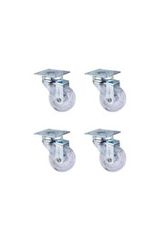Evi̇mdeyokyok Furç Tablalı Bi̇lyalı Teker - 20X50 - Şeffaf Hks186 - 4 Adet