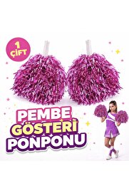 Ethab Ti̇caret 1 Çi̇ft ( 2 Adet ) Pembe Renk 23 Ni̇san 19 Mayıs 29 Eki̇m Okul Gösteri̇ Ponponları Ekstra Dolgun