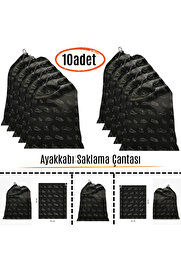 Evimdeyokyok Ayakkabı Saklama Çantası Askılı Dolap Çekmece Düzenleyici Seyahat Çantası Hurcu 10 Adet