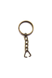 Evi̇mdeyokyok Anahtarlık Halkası, Halka + Zi̇nci̇r + Üçgen, 24Mm, Anti̇k, 1 Adet