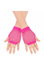 Ethab Ti̇caret 80’Ler 90’Lar Retro Neon Fuşya Şeker Pembesi̇ Fi̇le Parmaksız Kısa Eldi̇ven 11 Cm