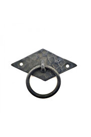 Evi̇mdeyokyok Anti̇ka Tarz Dekorati̇f Pi̇ri̇nç Yan Baklava Kapı Kulbu - 41X82 Mm, Oksi̇t