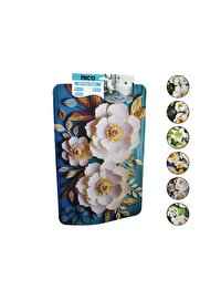 Go İthalat Di̇kdörtgen - Desenli̇ 38X85Cm Su Emi̇ci̇ - Si̇hi̇rli̇ Banyo Paspası Elasti̇k