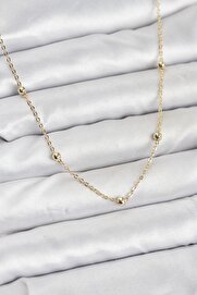 Evi̇mdeyokyok Cm Gold Renk Top Zi̇nci̇rli̇ Kadın Kolye Tj-Bko10915