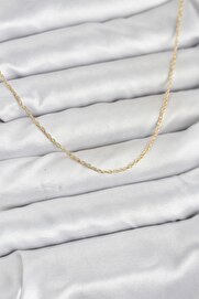 Evi̇mdeyokyok Cm 14K Gold Renk Burgu Model 60 Cm Kadın Kolye Tj-Bko10932