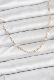 Evi̇mdeyokyok Cm 14K Gold Renk Kalp Zi̇nci̇rli̇ Kadın Kolye Tj-Bko10924