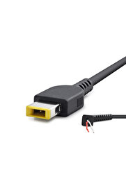 Evi̇mdeyokyok Laptop Adaptör Dc Jack Kablosu 30–90W Usb Ti̇p Sarı Kare Uç / Ibm Uyumlu 1.2 M - Si̇yah Hdx5515