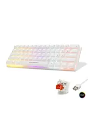 Evi̇mdeyokyok Mekani̇k Mi̇ni̇ Klavye Red Swi̇tch Rgb - Beyaz G508R