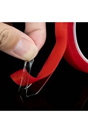 Evi̇mdeyokyok Si̇li̇kon Çi̇ft Taraflı Montaj Bantı Şeffaf Tape 10Mm X 5 Mt