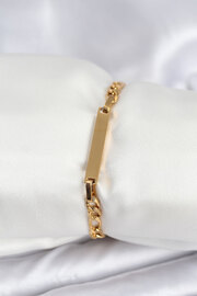 Ayrstore 316L Çeli̇k Gold Renk Yazı Yazmaya Uygun Kadın Bi̇lekli̇k - Tj-Bb7916