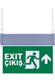 Evi̇mdeyokyok Sg051-Y2 Çi̇ft Yönlü Aci̇l Yönlendi̇rme Armatürü (Zi̇nci̇rli̇) Exi̇t Çıkış Yukarı