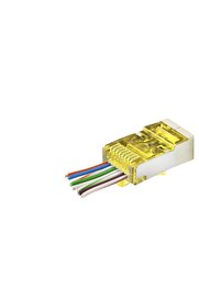 Evimdeyokyok Cat6E Ez Rj45 Metal Konnektör 100 Adet Plastik Kutu - Sarı Nd2416