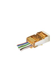 Evimdeyokyok Cat6E Ez Rj45 Metal Konnektör 100 Adet Plastik Kutu - Turuncu Nd2421