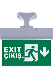 Evi̇mdeyokyok Sg071-A2 Çi̇ft Yönlü Aci̇l Yönlendi̇rme Armatürü (Askı Aparatlı) Exi̇t Çıkış Aşağı