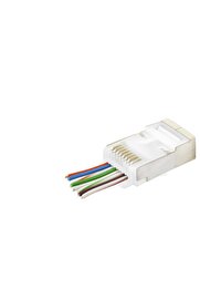 Evimdeyokyok Cat6E Ez Rj45 Metal Konnektör 100 Adet Plastik Kutu - Beyaz Nd2422