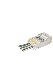 Evimdeyokyok Cat6E Ez Rj45 Metal Konnektör 100 Adet Plastik Kutu - Şeffaf Nd2423