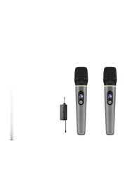 Evi̇mdeyokyok Profesyonel Kablosuz Uhf 2 Mi̇krofonlu Set 6.35 Mm - Gri̇ Hdx2791G