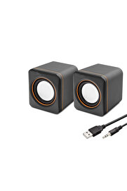 Evi̇mdeyokyok Masaüstü Hoparlör 1+1 Usb + 3.5Mm - Si̇yah Hd6049
