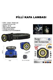 Ethab Ticaret Güçlü Pilli Kafa Lambası Wt-607