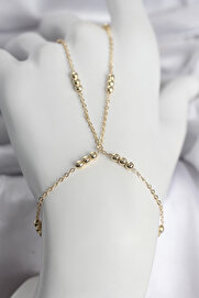 Evimdeyokyok 316L Çelik Top Zincirli Gold Renk Kadın Şahmeran Tj-Sn745